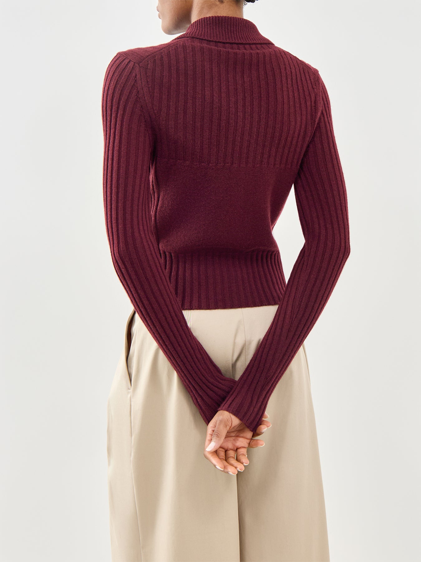 Full Zip Sweatshirt Burgundy