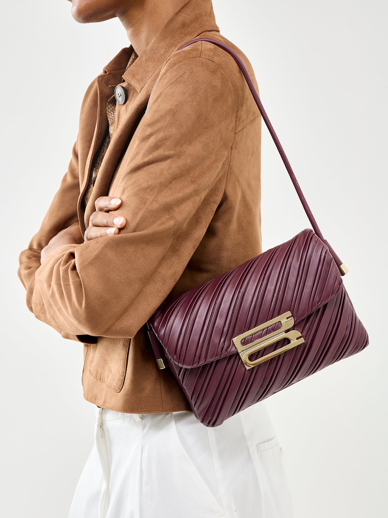 Soft Dorian Shoulder Bag Burgundy