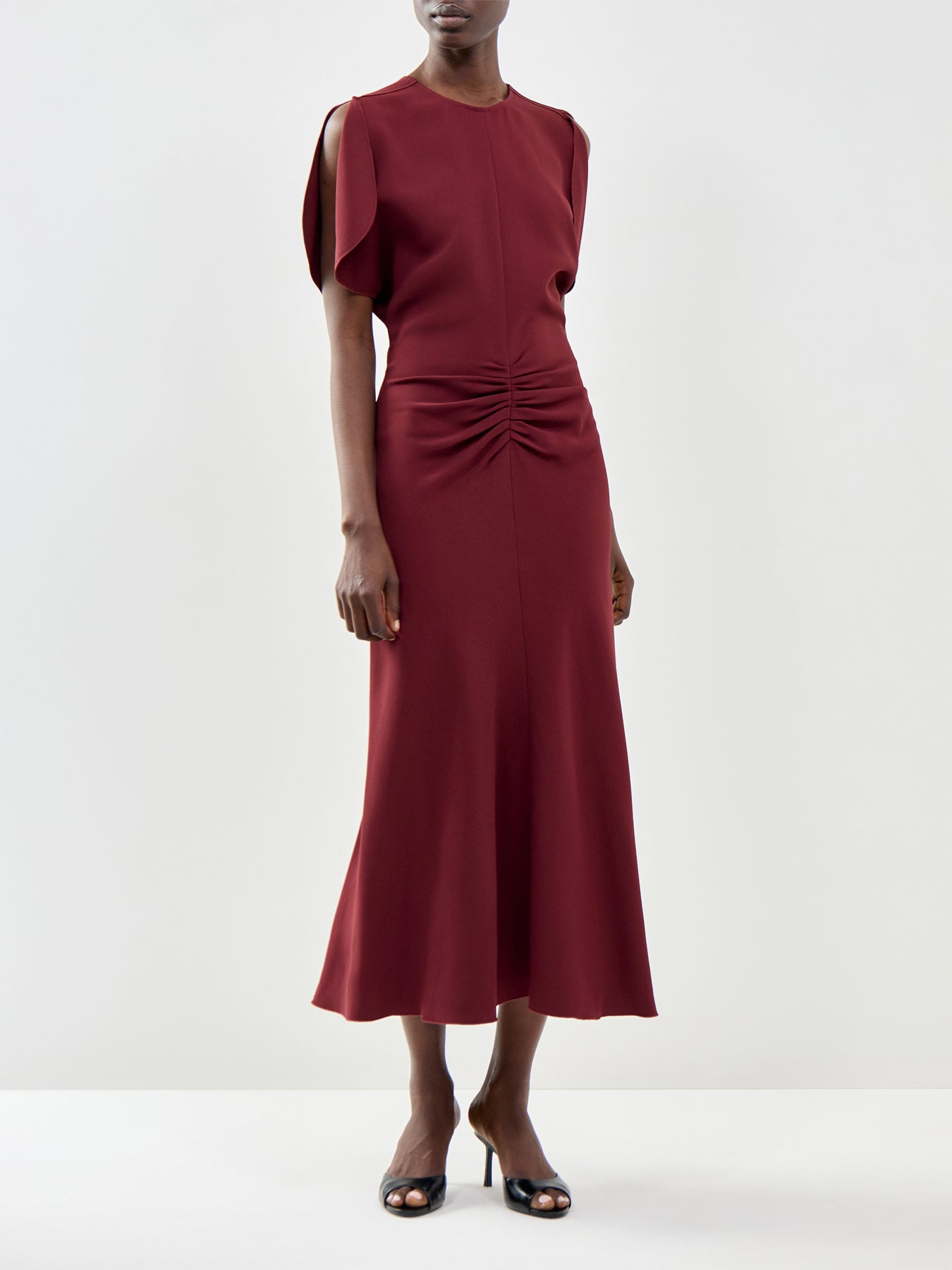 Bela Midi Dress Burgundy