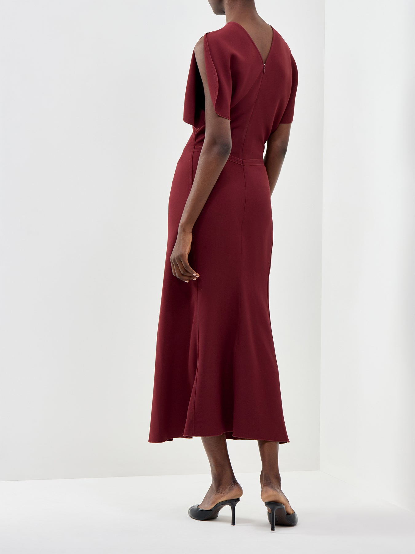 Bela Midi Dress Burgundy