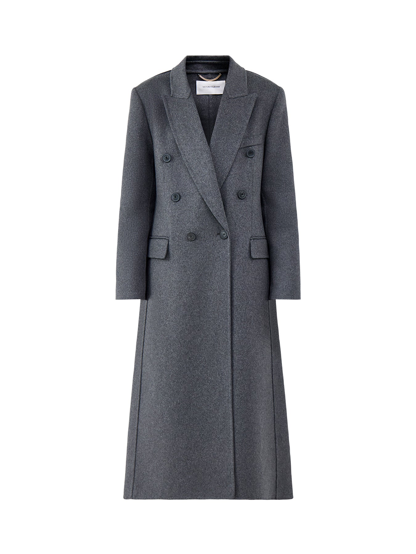 Double Faced Wool Cashmere Overcoat Grey