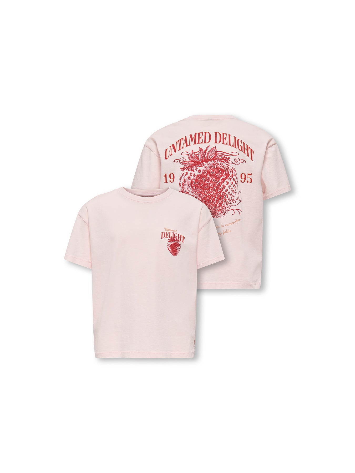 Kids' Printed Short Sleeve T-Shirt Pink
