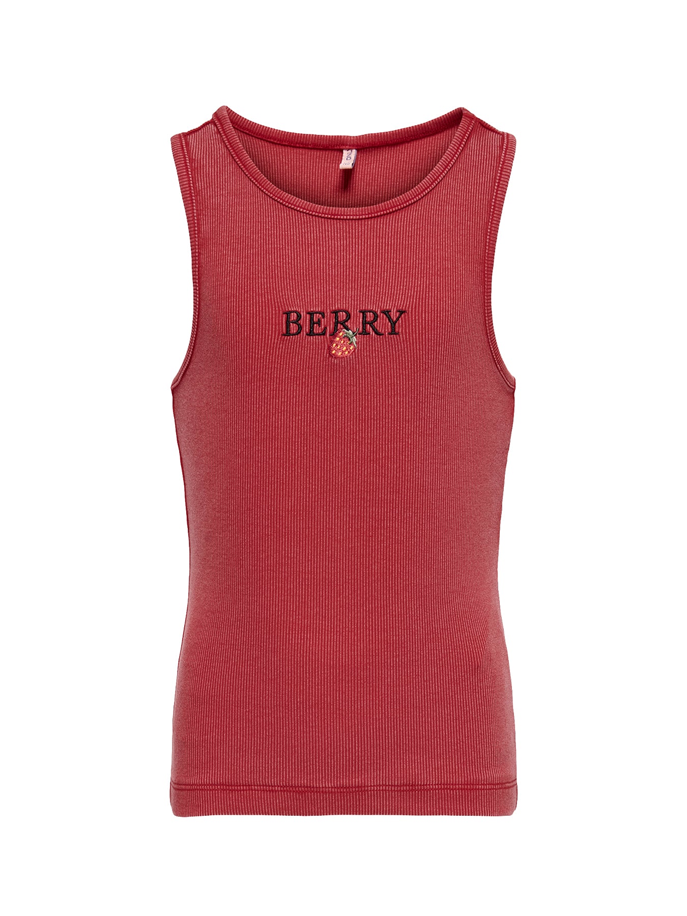 Kids' Embroidered Tank Top Red