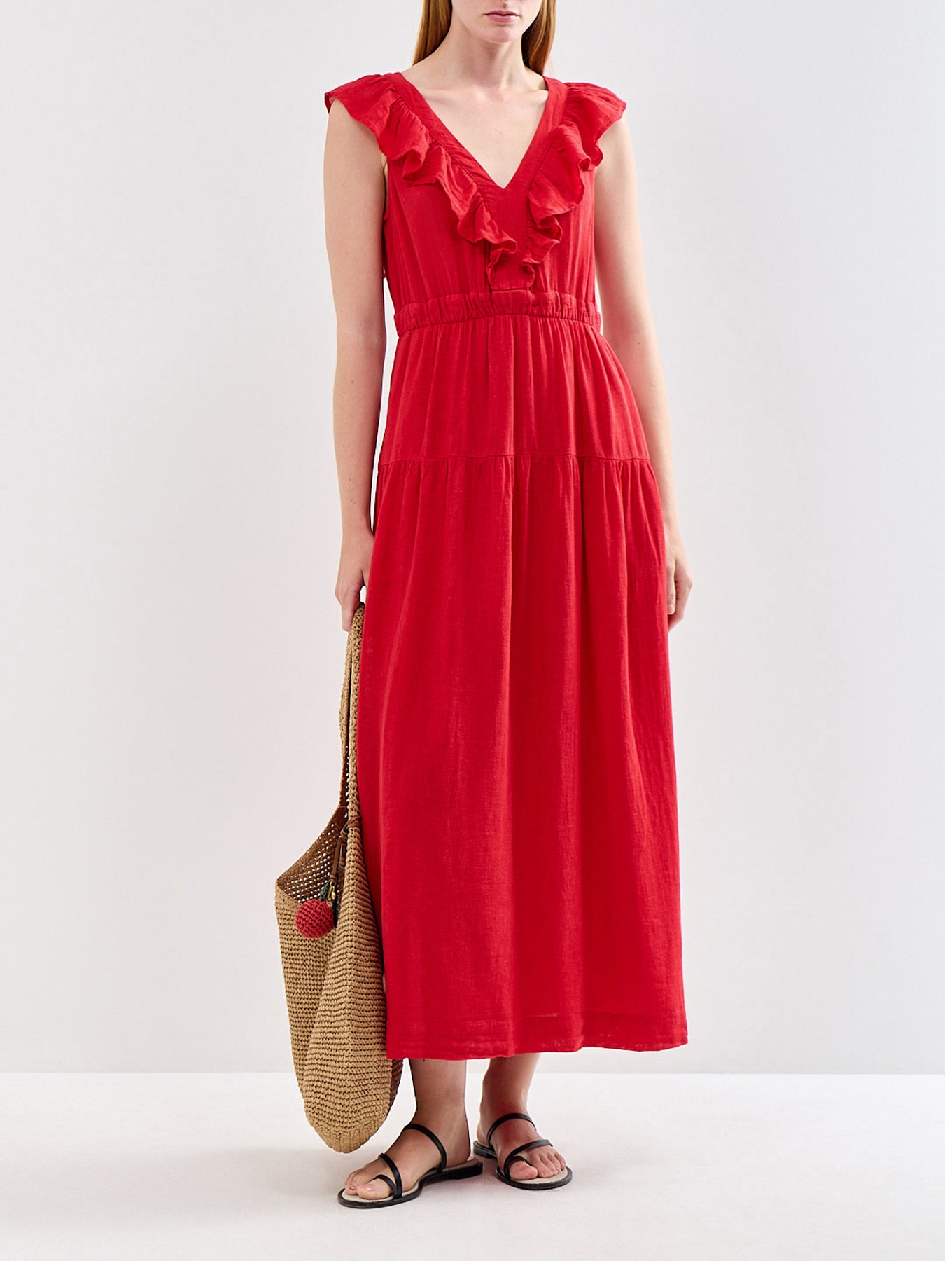 Beaux Dress Tomato Red