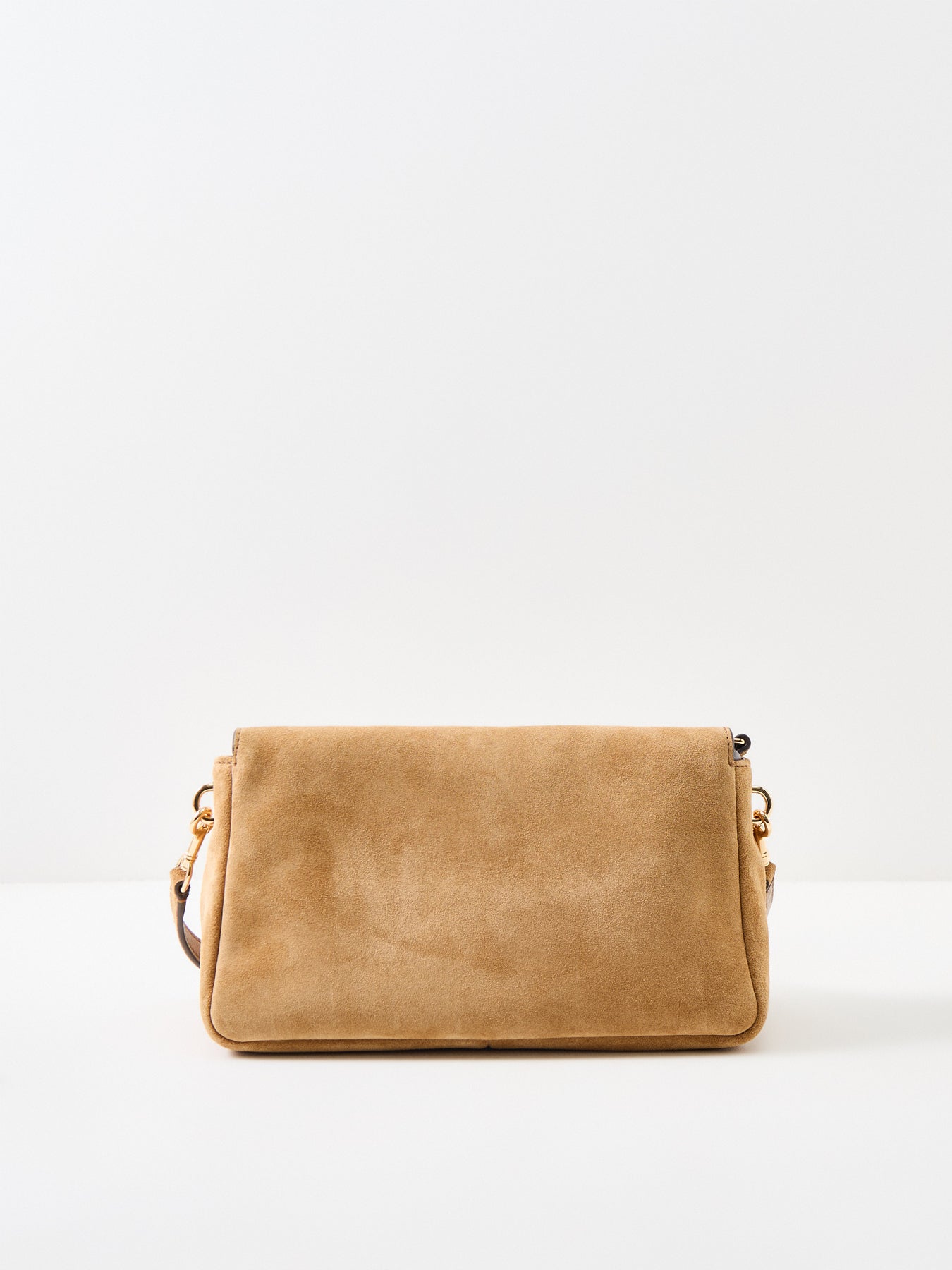 Charlie Suede Small Shoulder Bag Tan