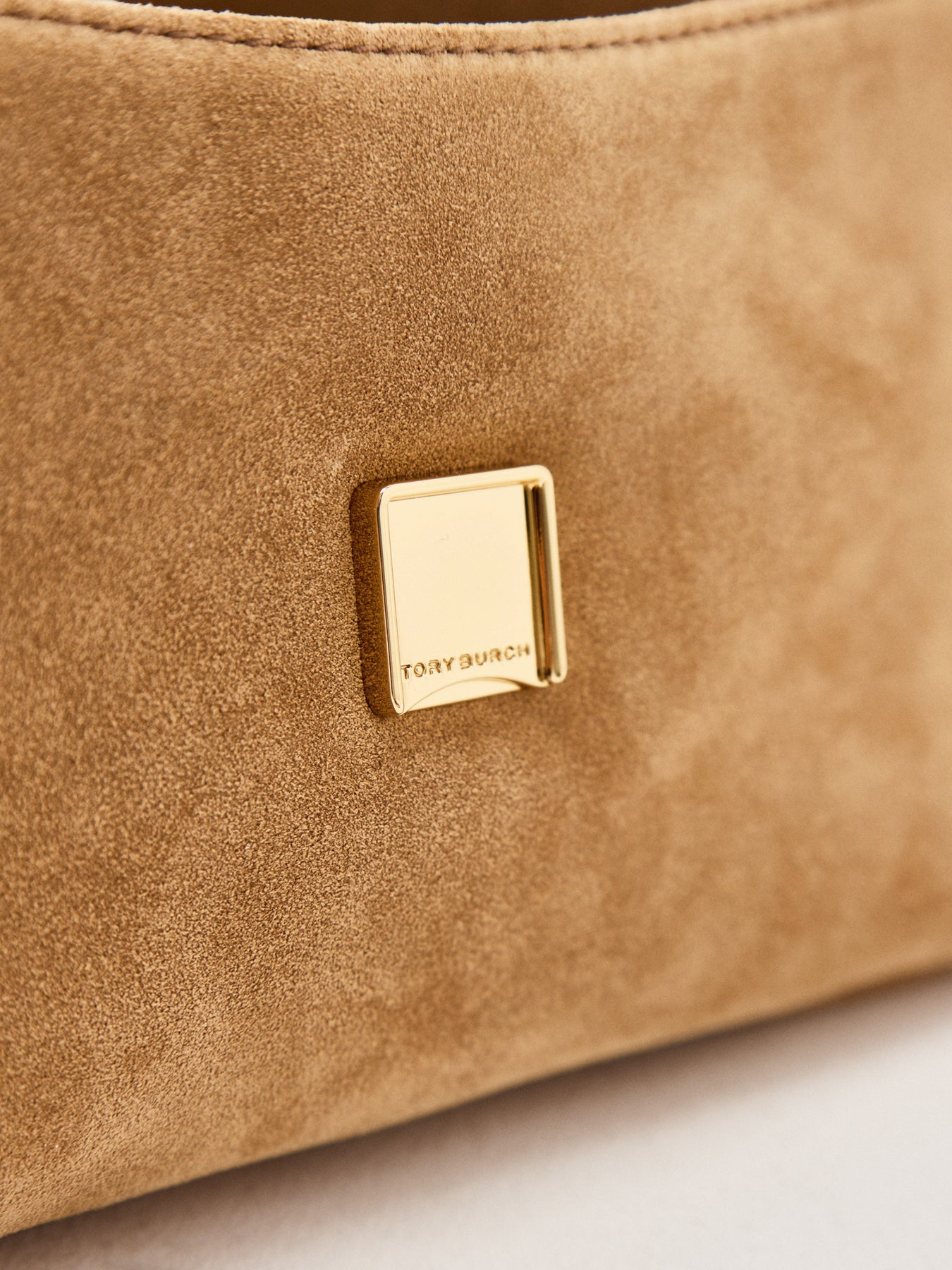 Charlie Suede Small Shoulder Bag Tan