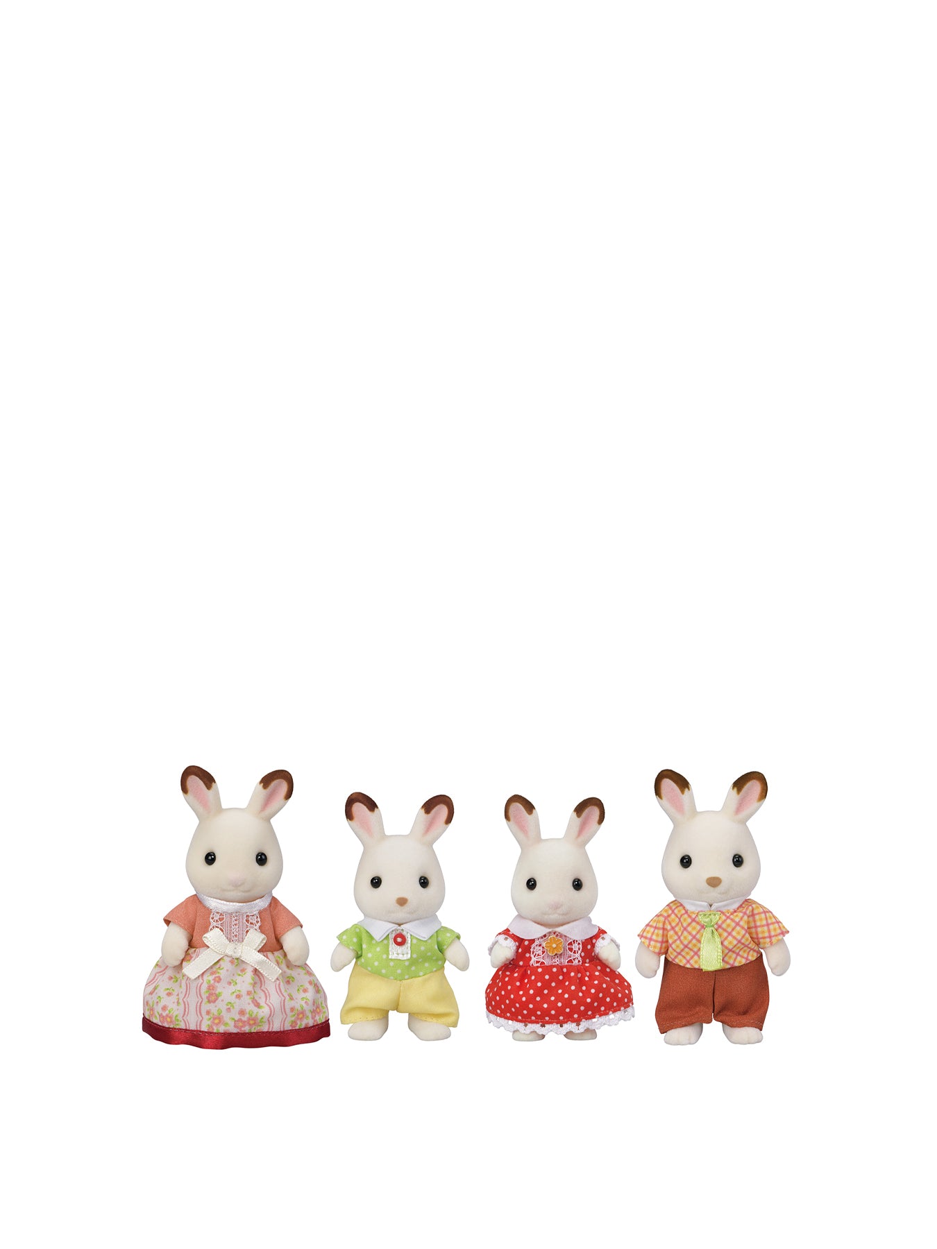 Chocolate Rabbit Family Figure Set