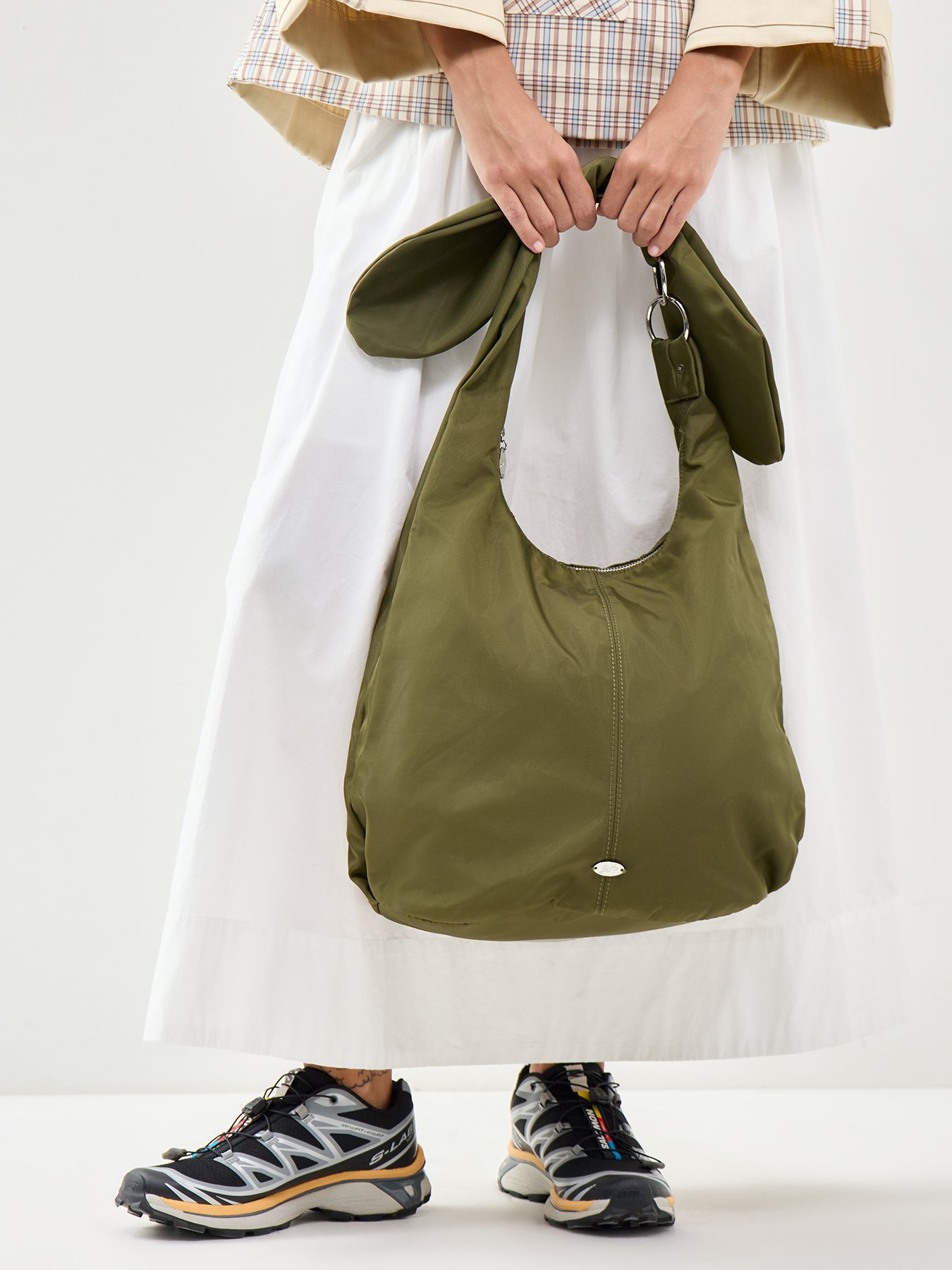 Gene Oversized Recycled Nylon Tote Bag Green