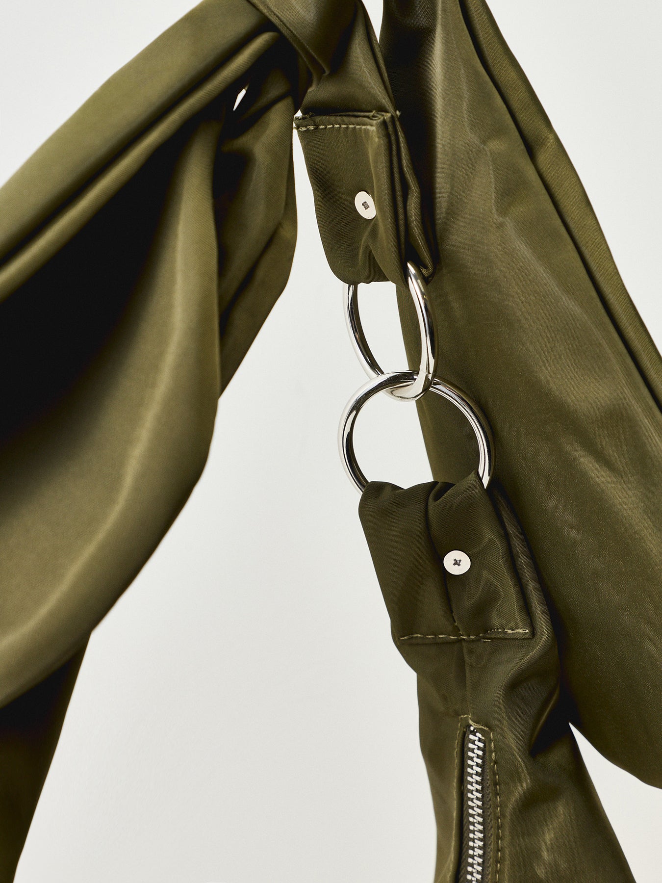 Gene Oversized Recycled Nylon Tote Bag Green