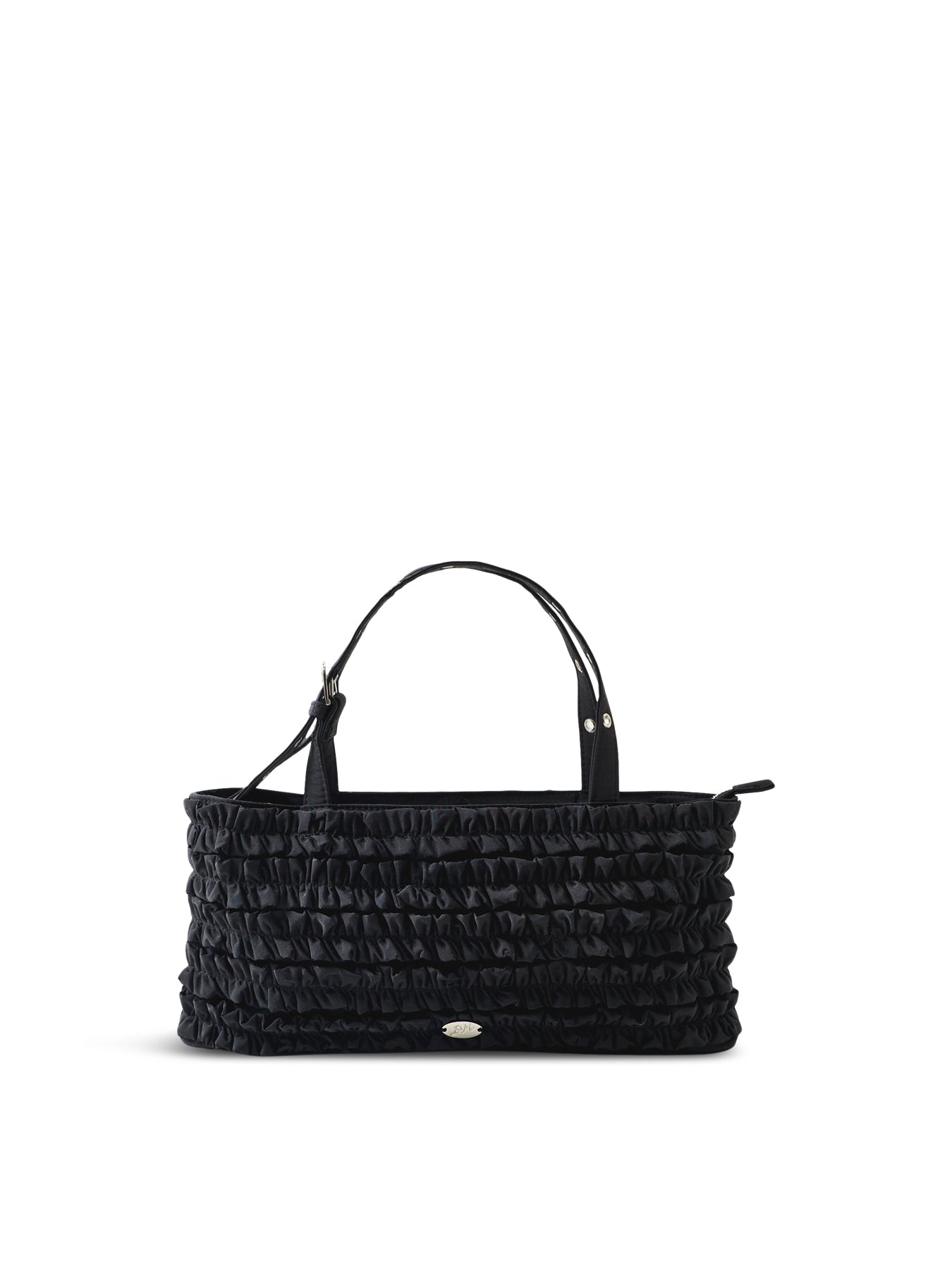 Sophia Ruffle Tote Bag Black