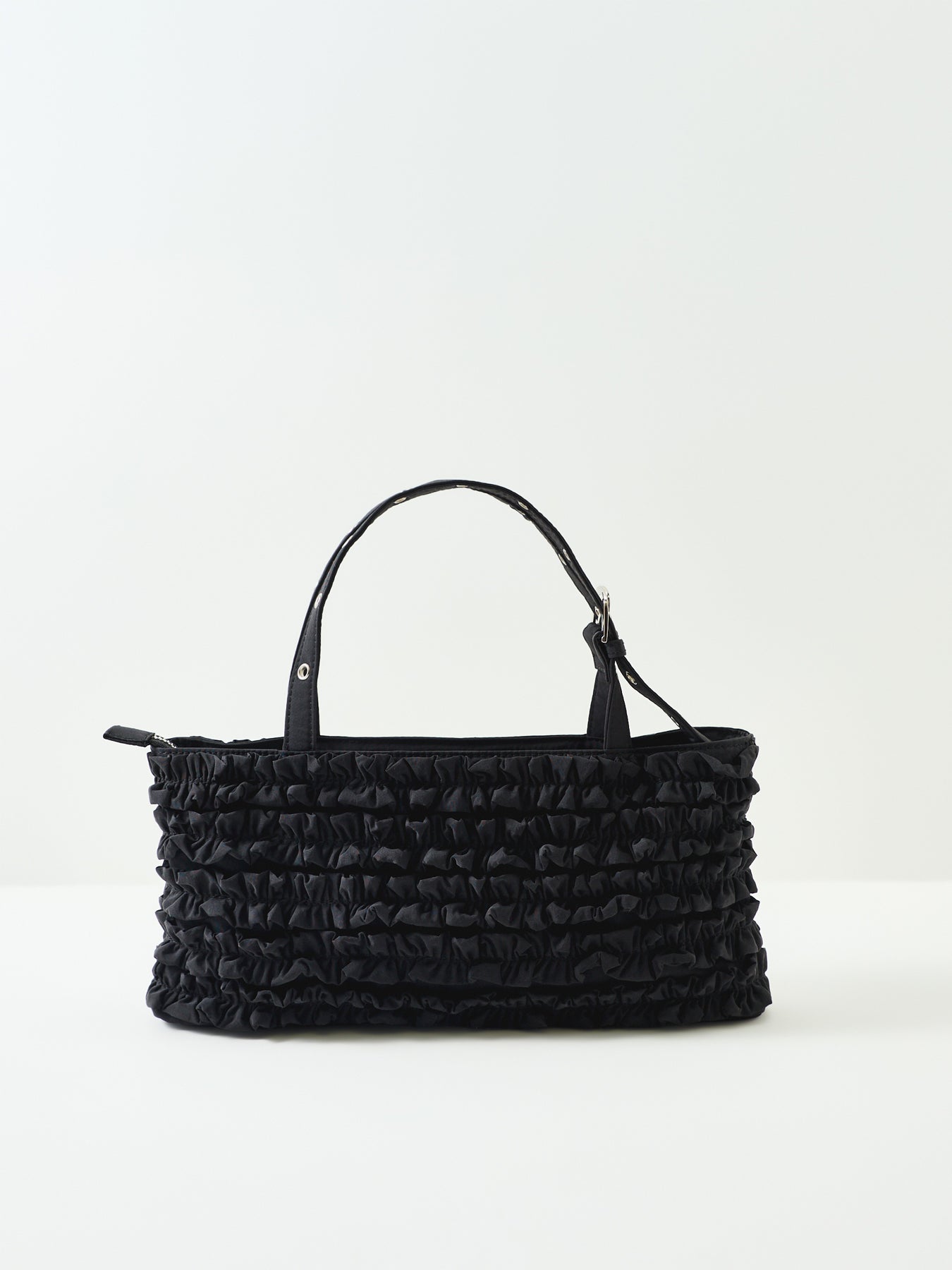 Sophia Ruffle Tote Bag Black