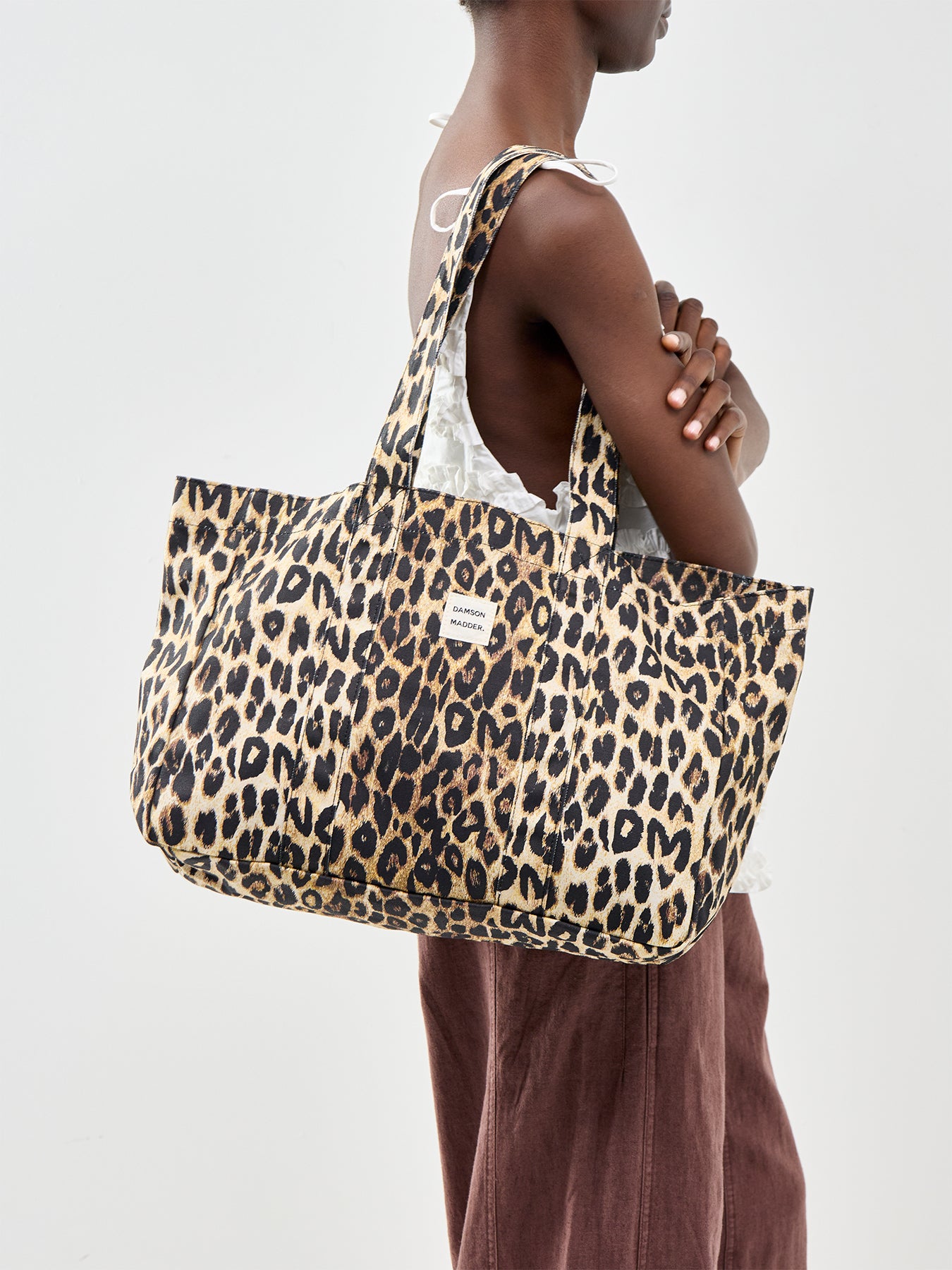 Leopard Print Canvas Tote Bag