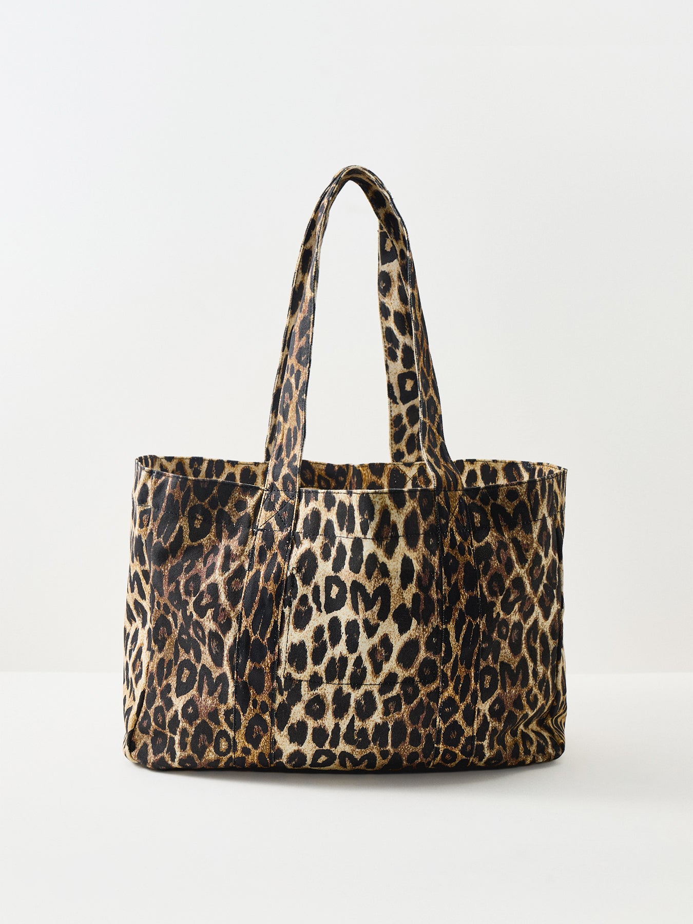 Leopard Print Canvas Tote Bag
