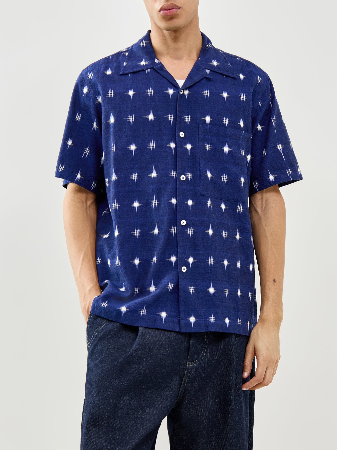 Camp Short Sleeve Shirt Indigo