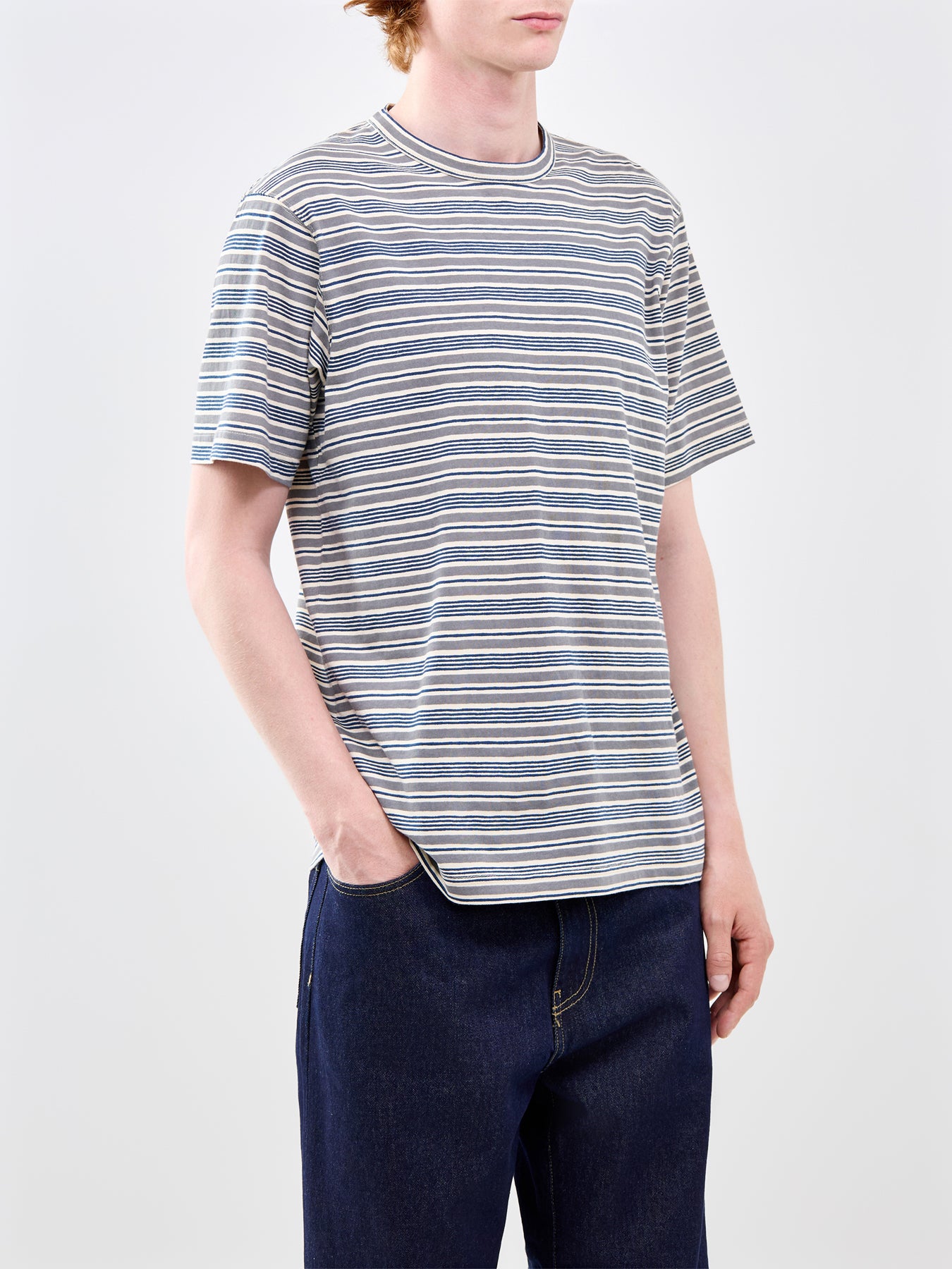 Core Stripe T-Shirt Grey