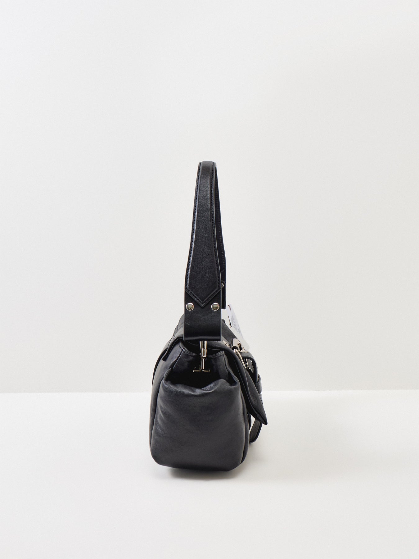 Vivienne Westwood Hazel Treasure Leather Shoulder Bag Black