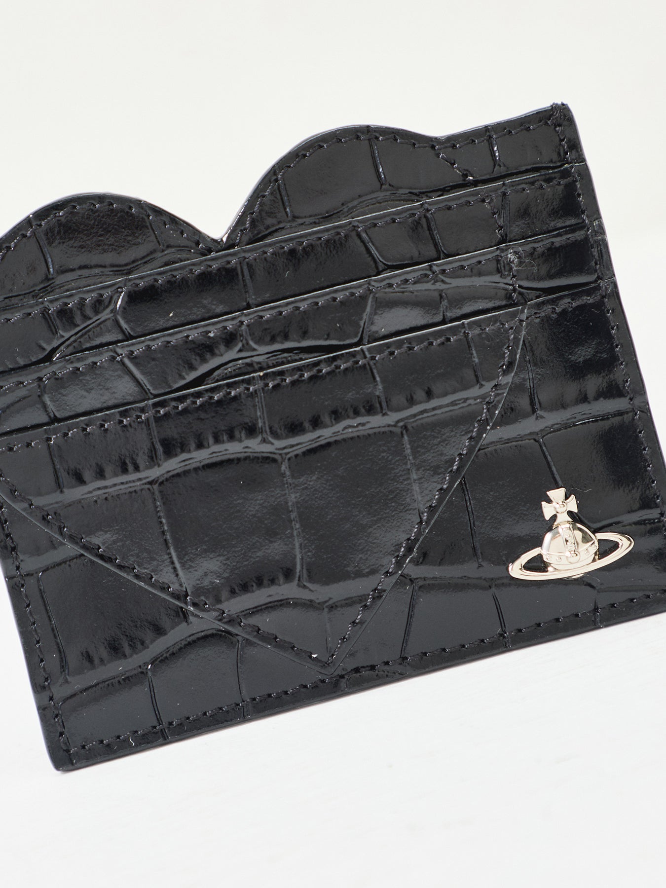Heart Card Holder Black
