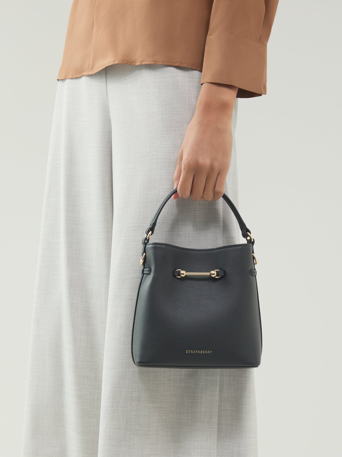 Corda Mini Calf Leather Bucket Bag