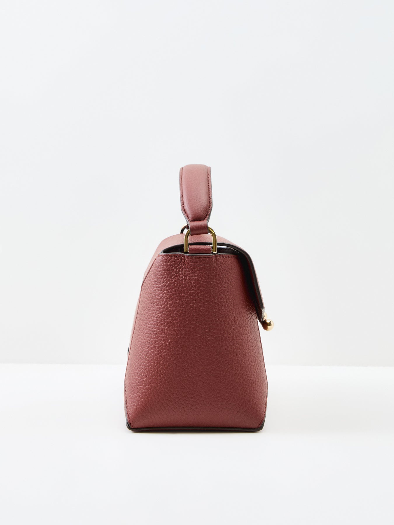Mosaic Grain Leather Top Handle Bag