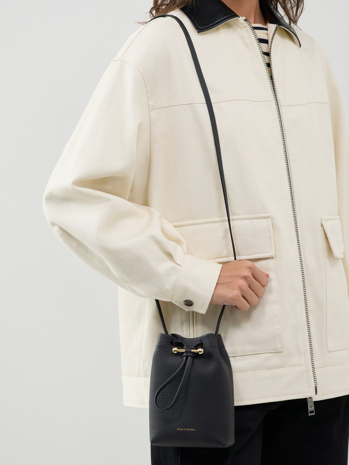 Osette Large Grain Leather Pouch