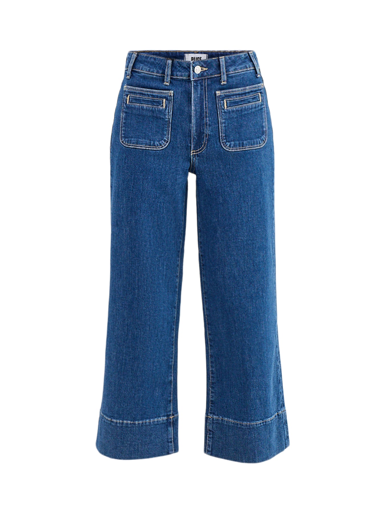 Anessa Wide Leg Cropped Jeans Blue