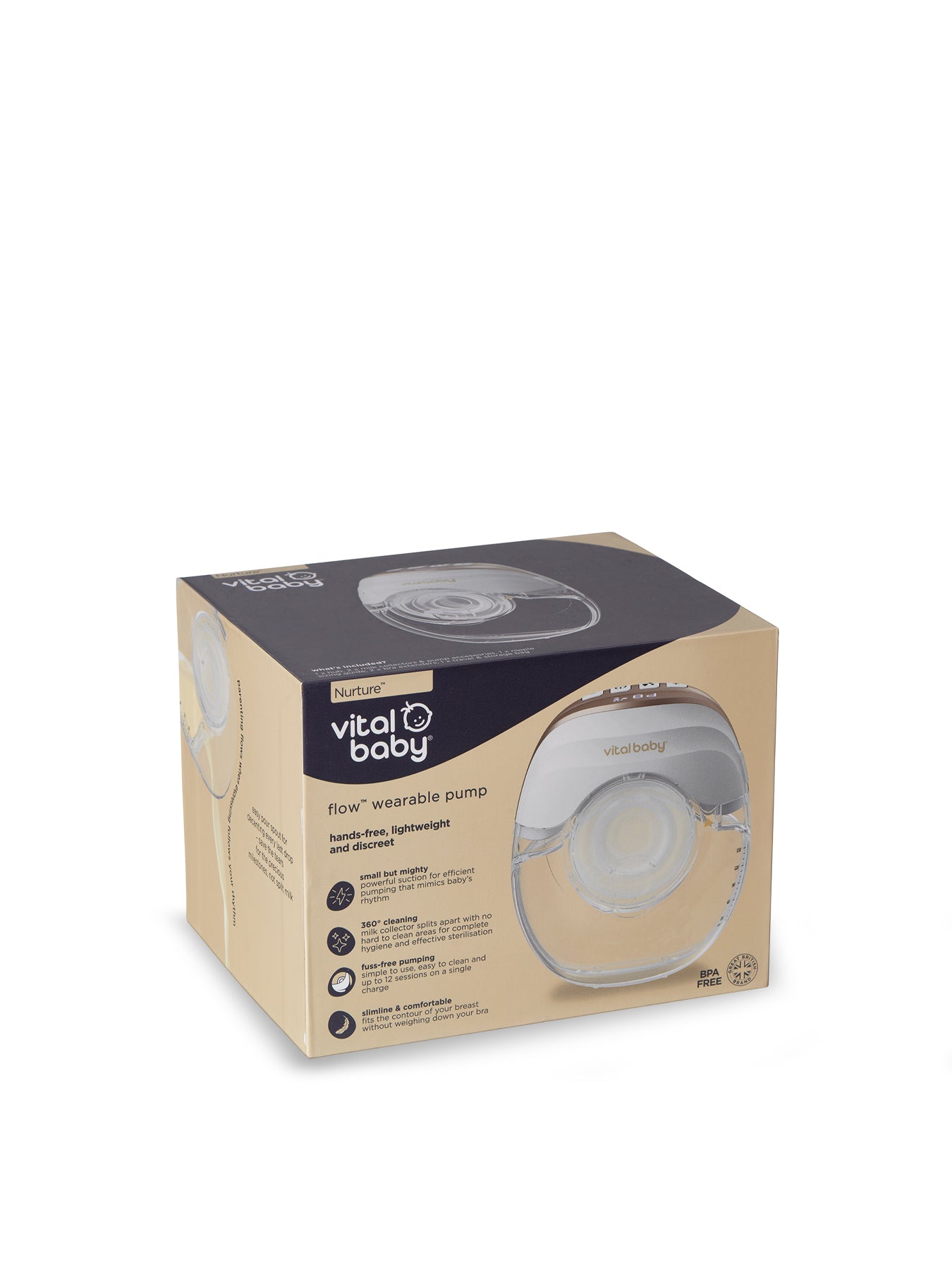 Flow Wearable Breast Pump White