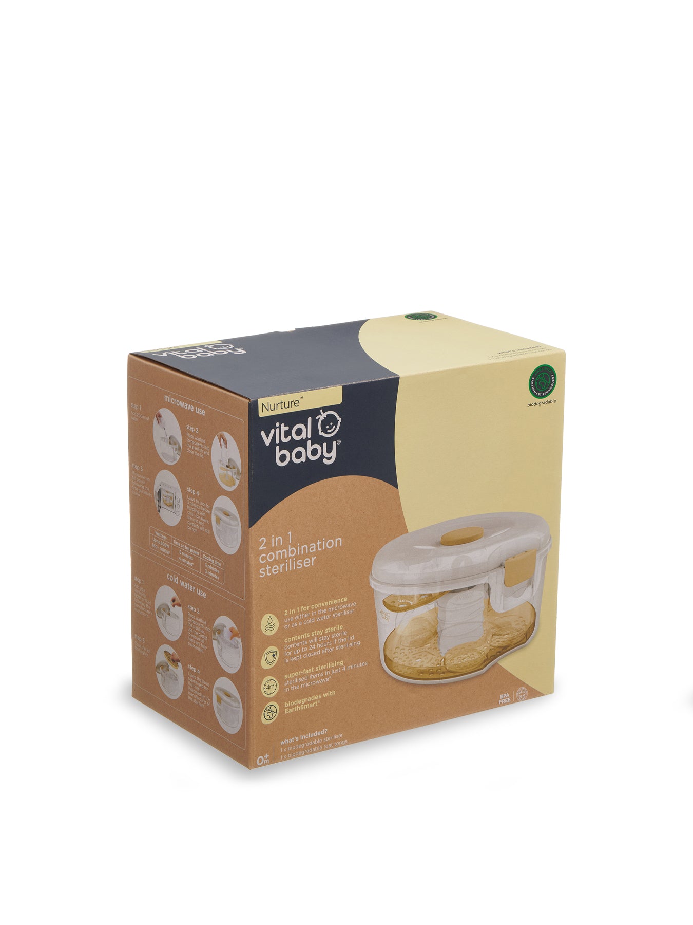 2 in 1 Combination Steriliser White