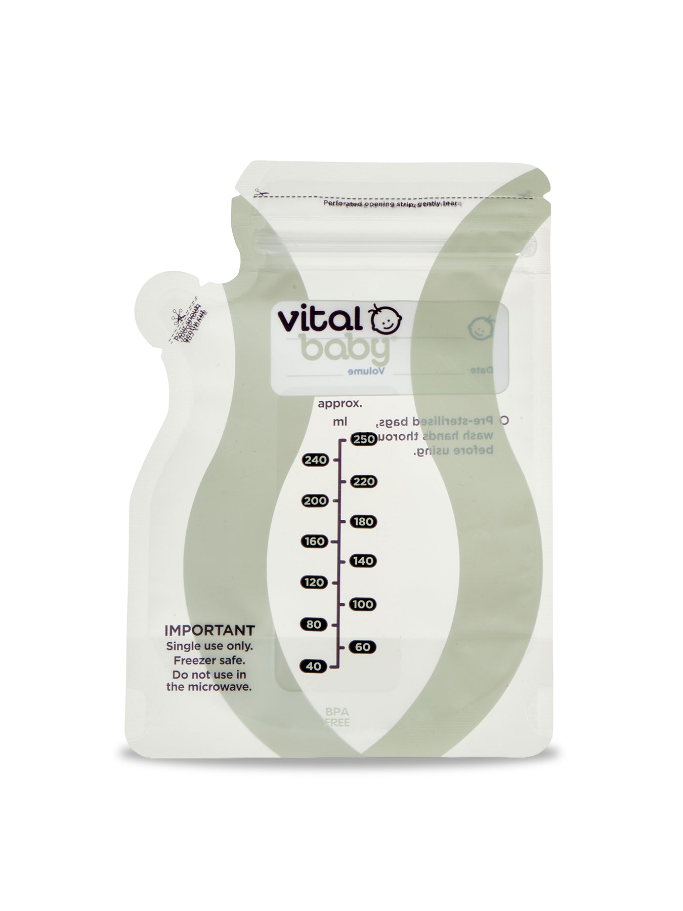Breast Milk Storage Bags 30 Pack White