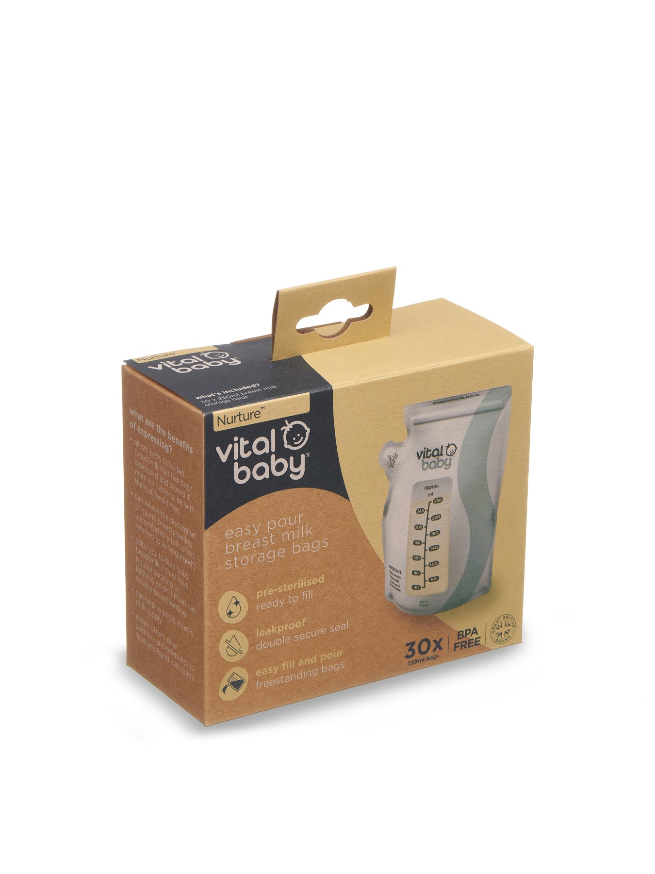 Breast Milk Storage Bags 30 Pack White