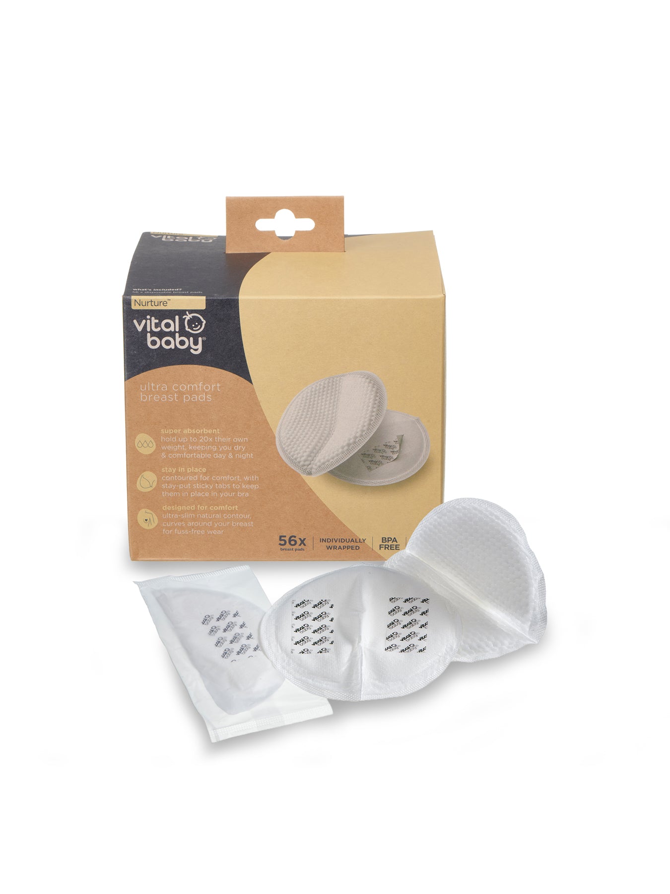 Ultra Comfort Breast Pads 56 Pack White