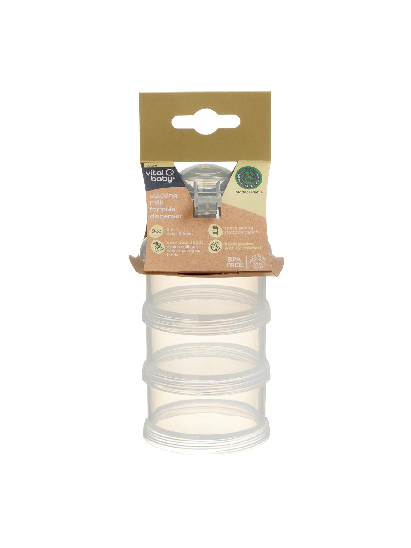 Stacking Formula Dispenser White