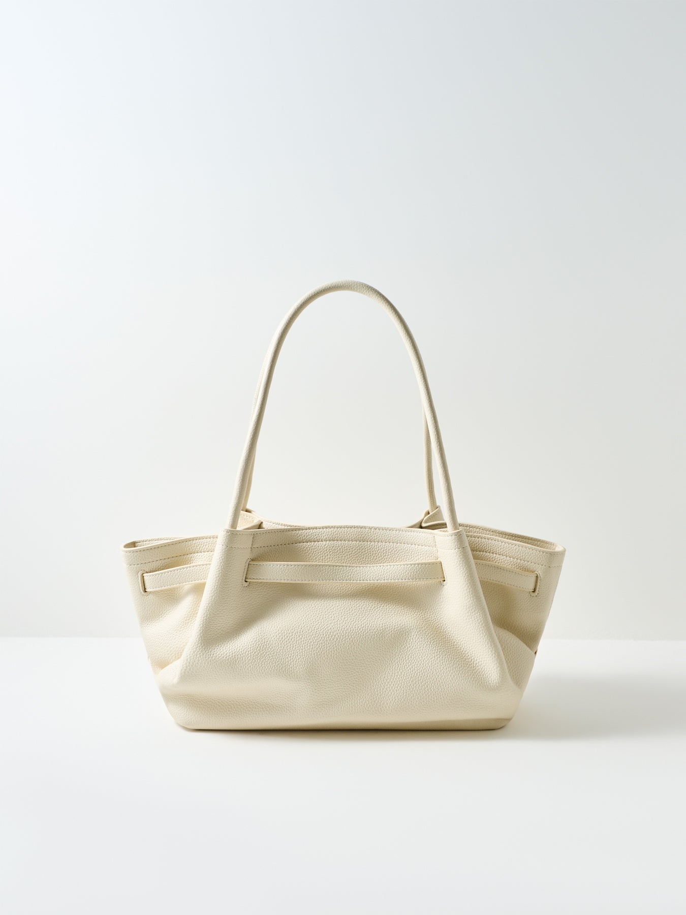 Hana Wide Tote Bag White