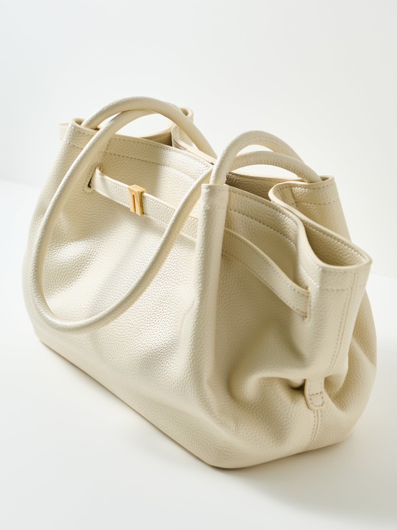 Hana Wide Tote Bag White