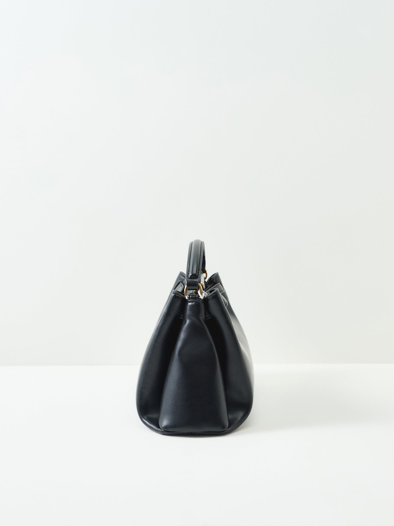 Carmen Top Handle Clutch Bag Black