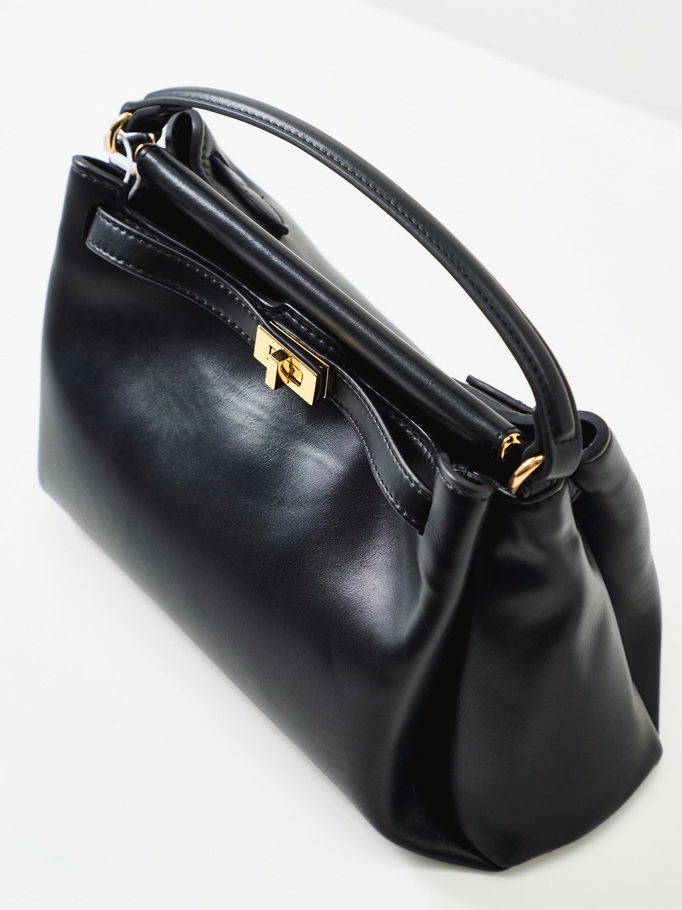 Carmen Top Handle Clutch Bag Black