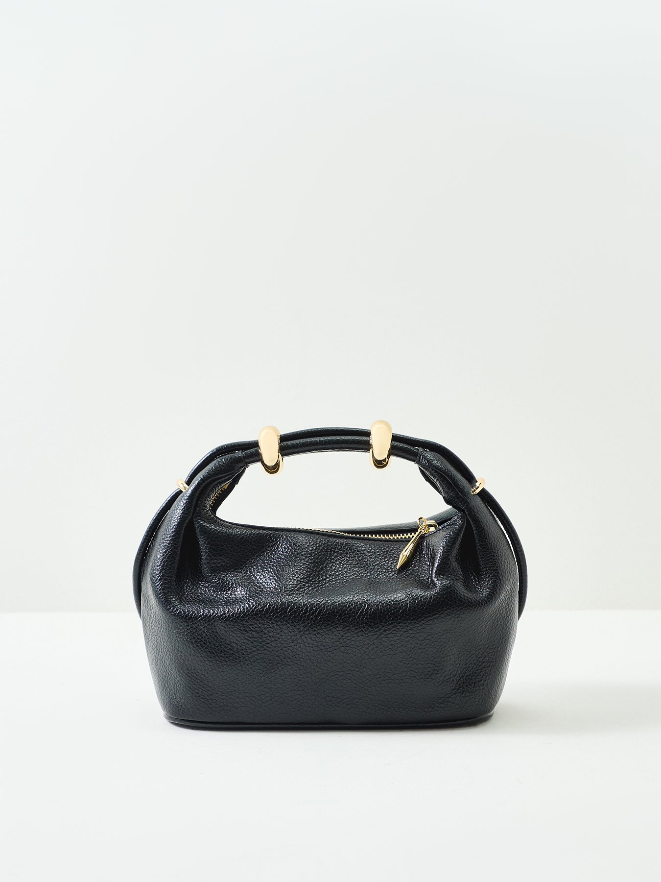 Ellie Top Handle Clutch Bag Black