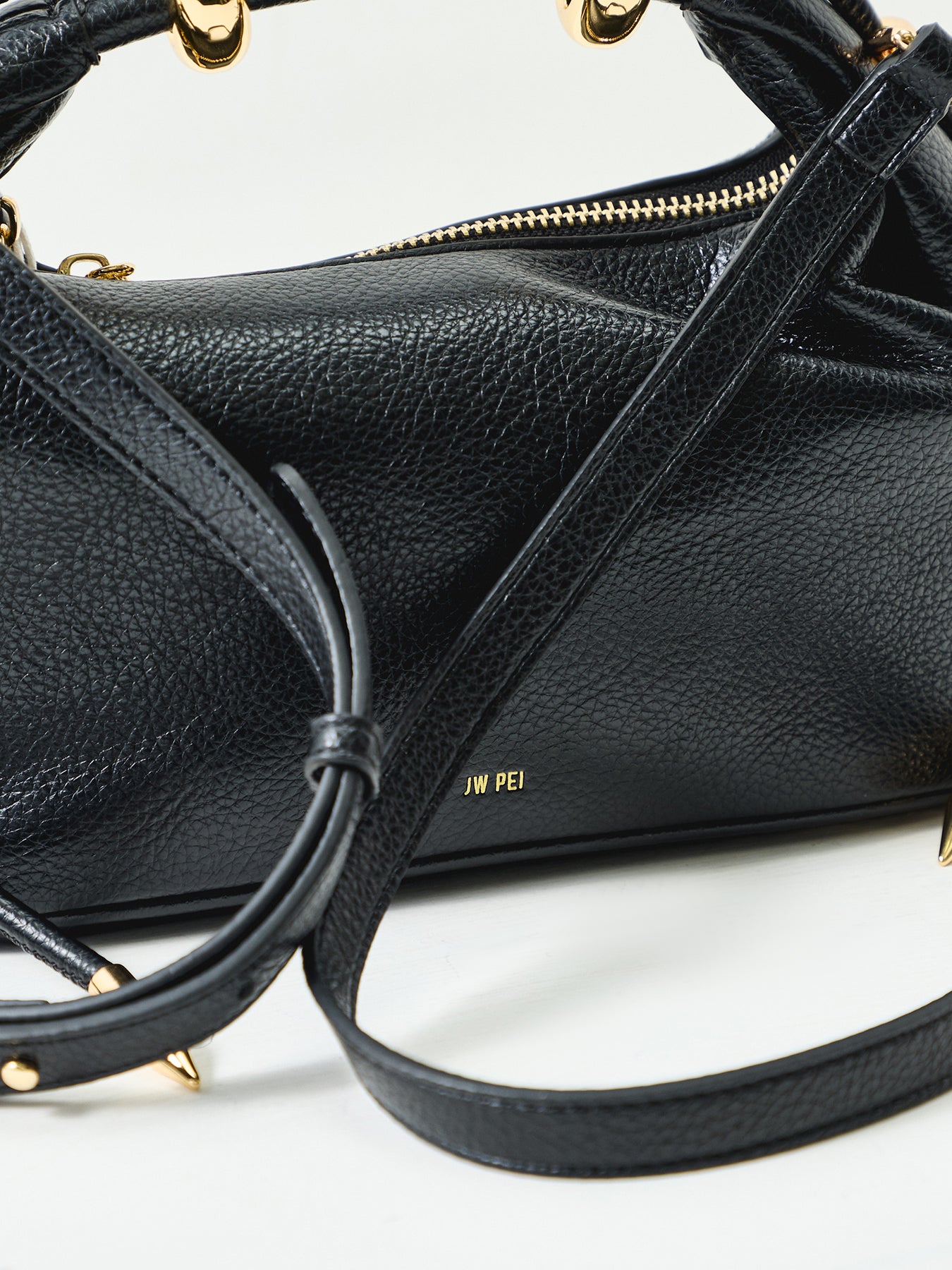 Ellie Top Handle Clutch Bag Black