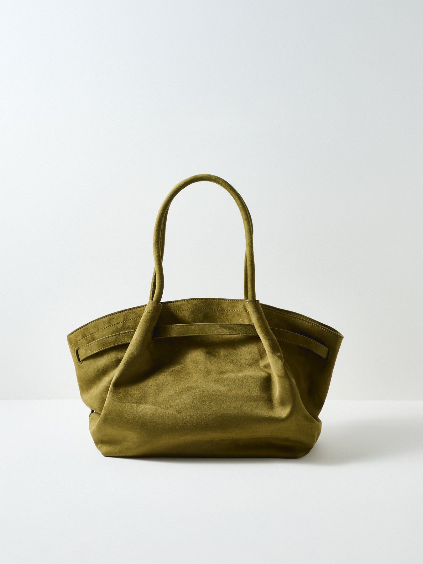 Hana Medium Faux Suede Tote Bag Green