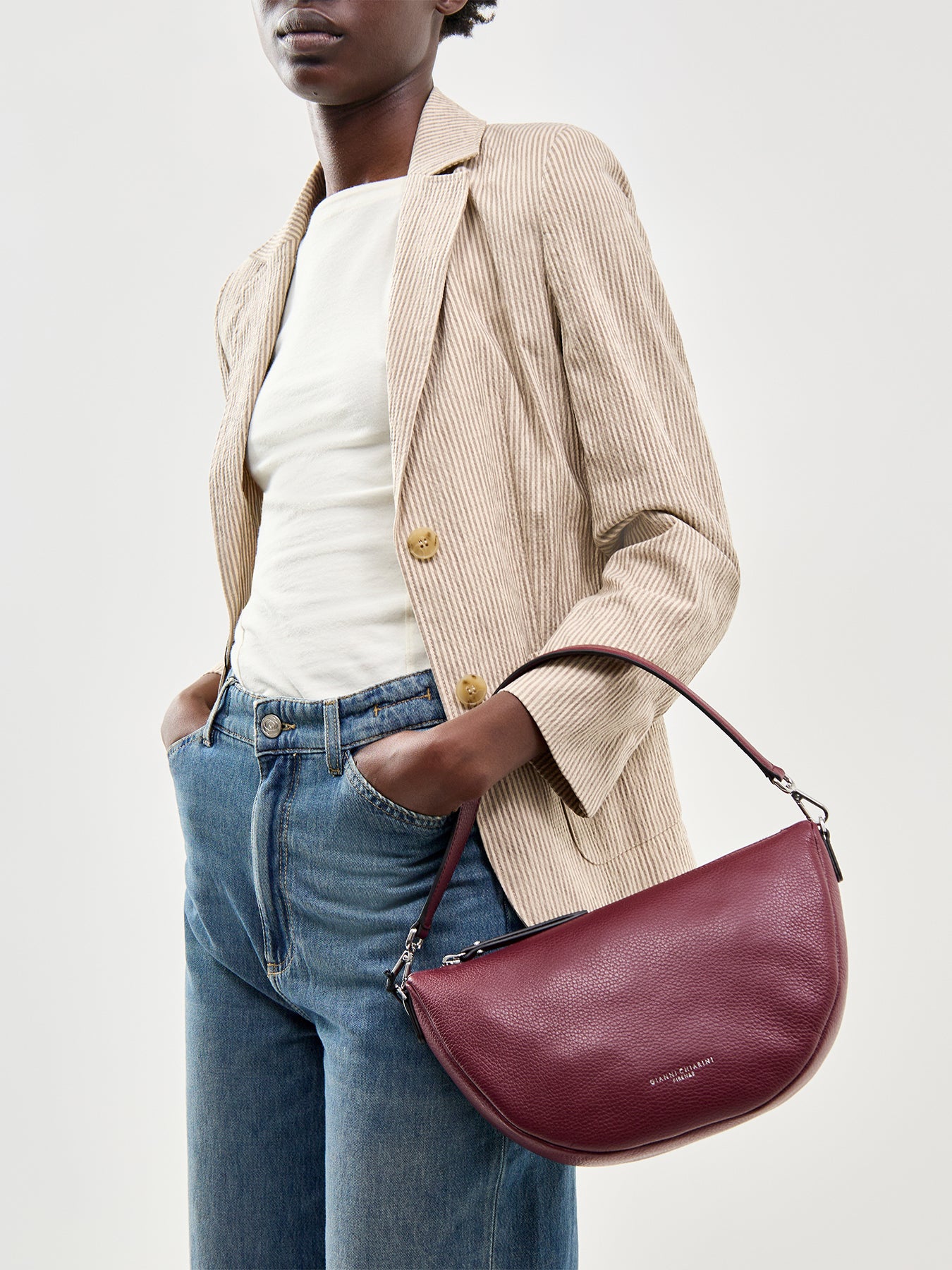 Cleo Small Shoulder Bag Burgundy