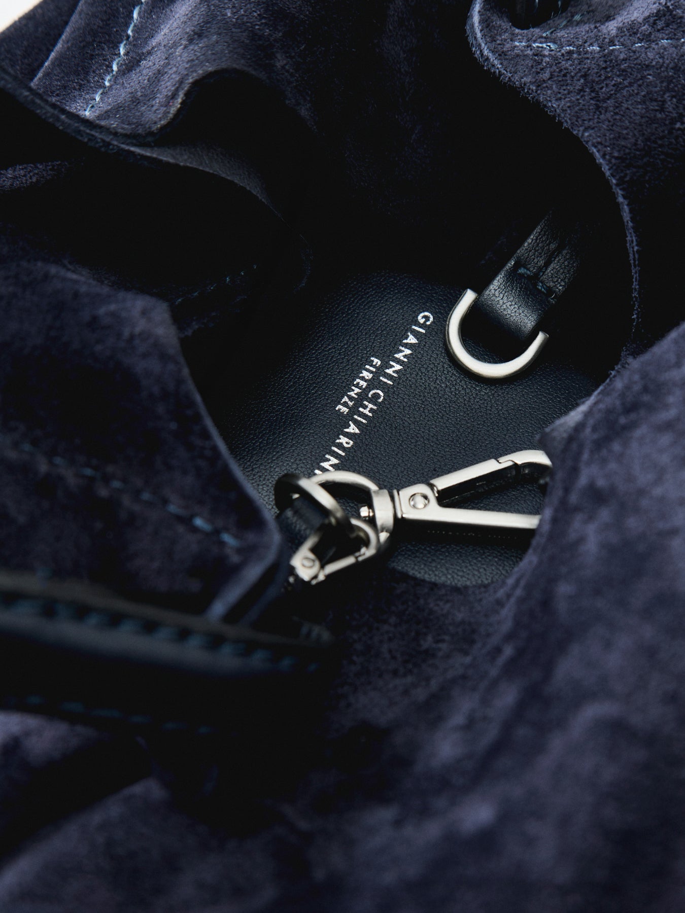 Dua M Suede Crossbody Bag Navy