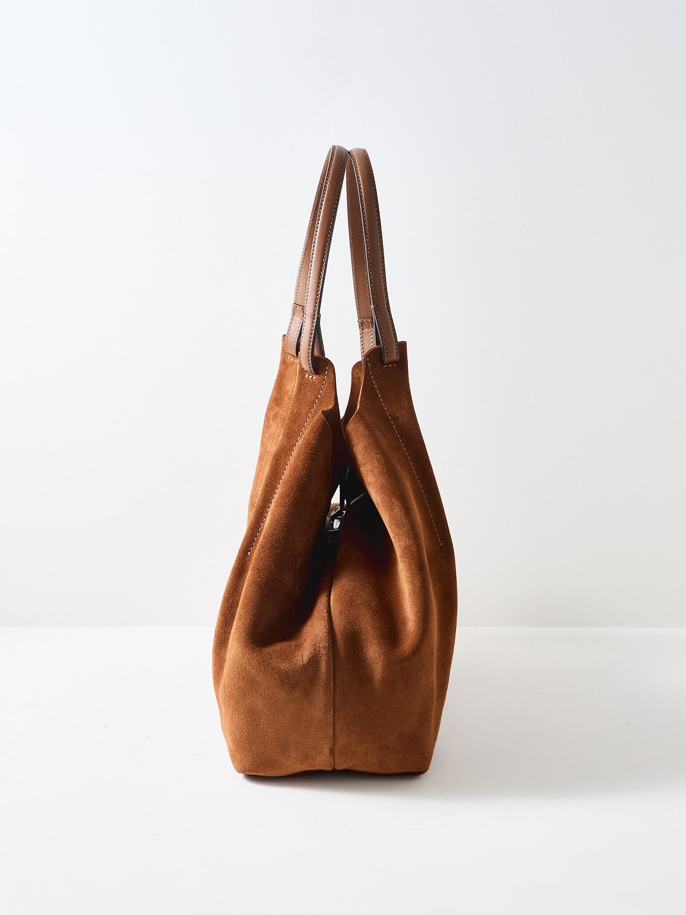 Dua Large Suede Tote Bag Cognac