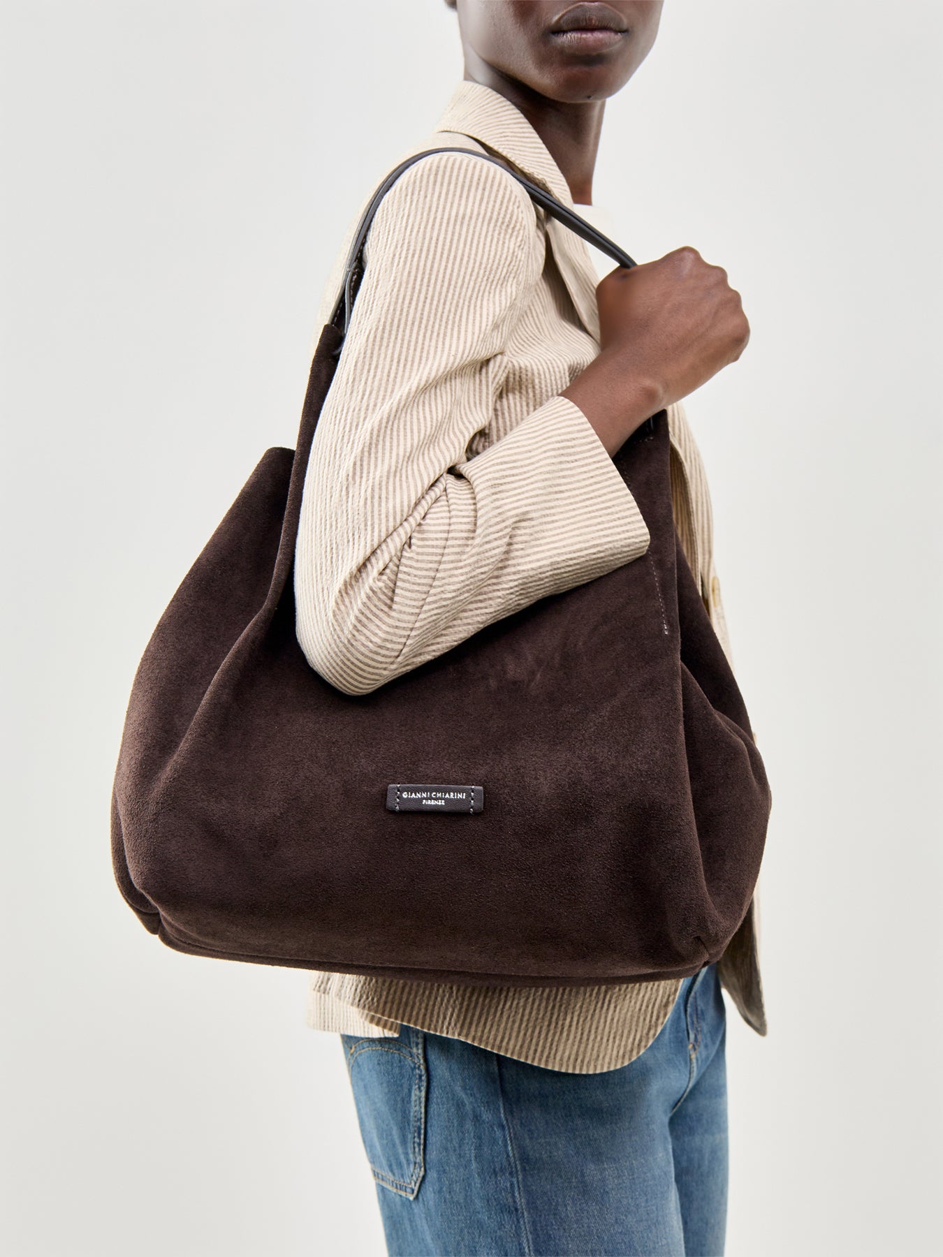Dua Suede Moka Tote Bag Brown