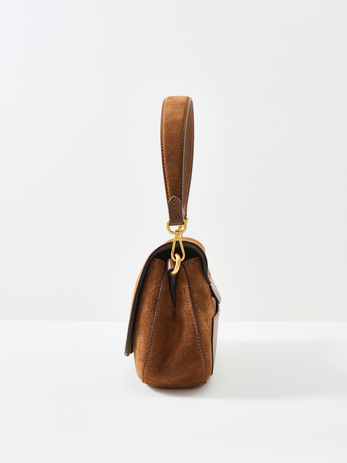 Helena Round Small Shoulder Bag Brown