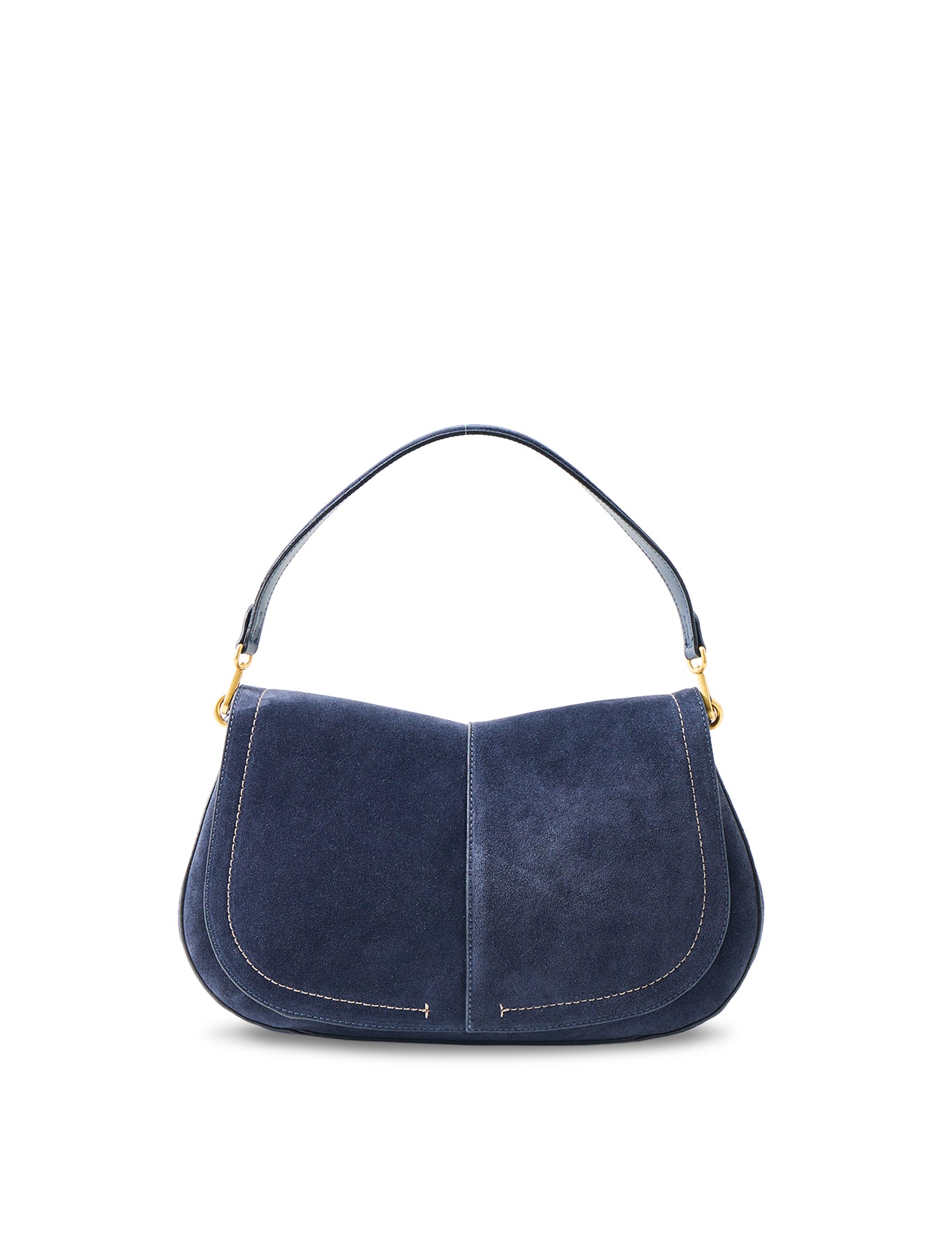Helena Round Suede Medium Shoulder Bag Brown
