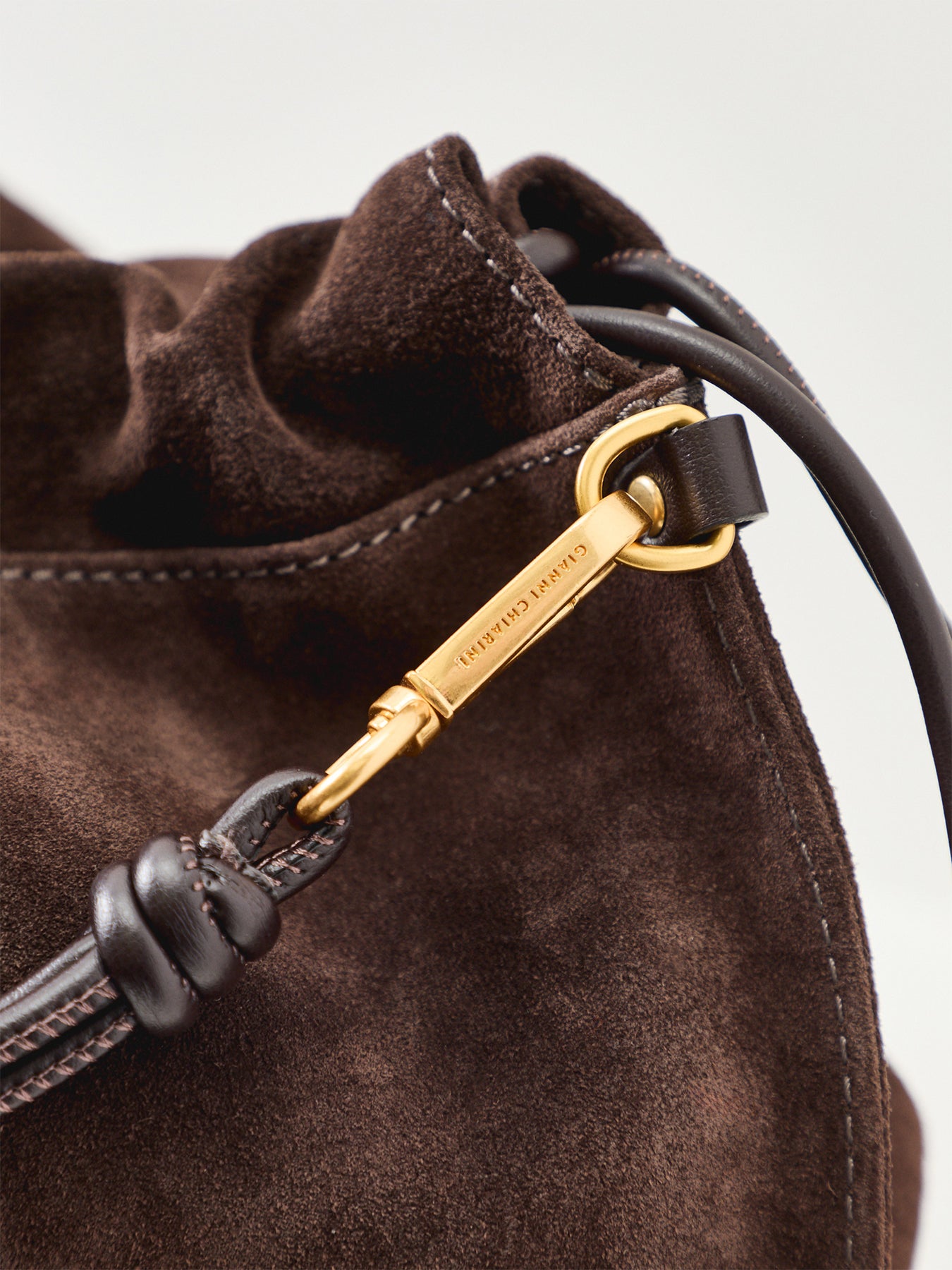Morgana Suede Tote Bag Brown