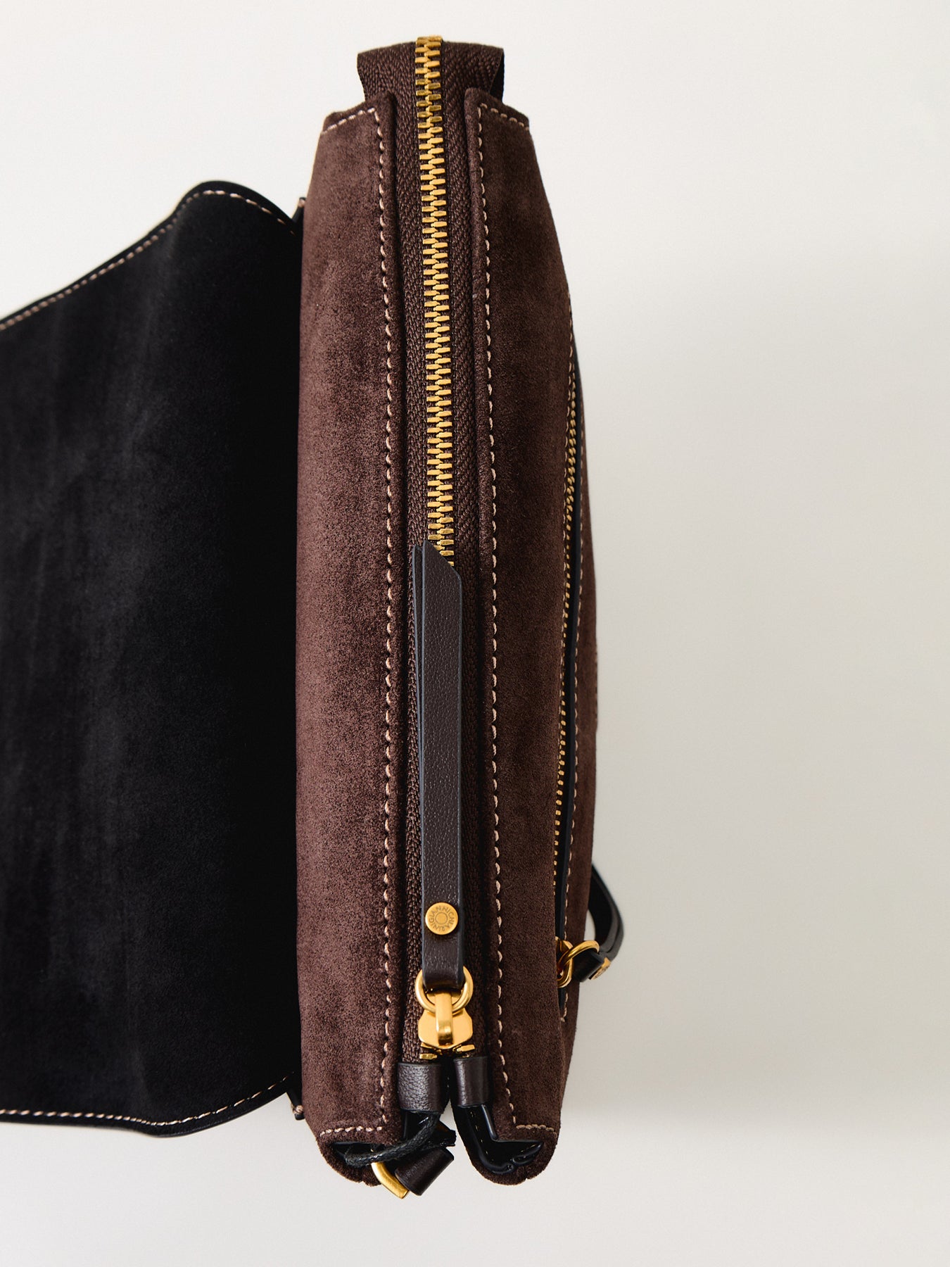 Three Suede Small Crossbody Bag Brown