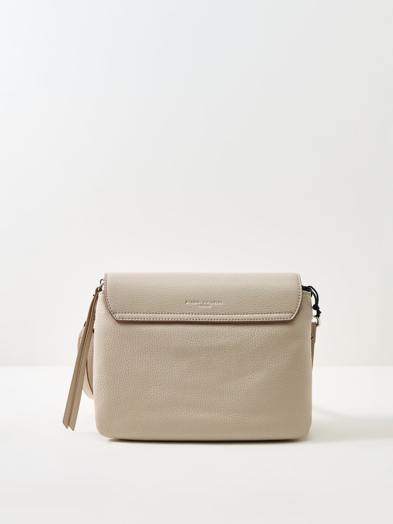 Three Leather Small Crossbody Lamb Cream