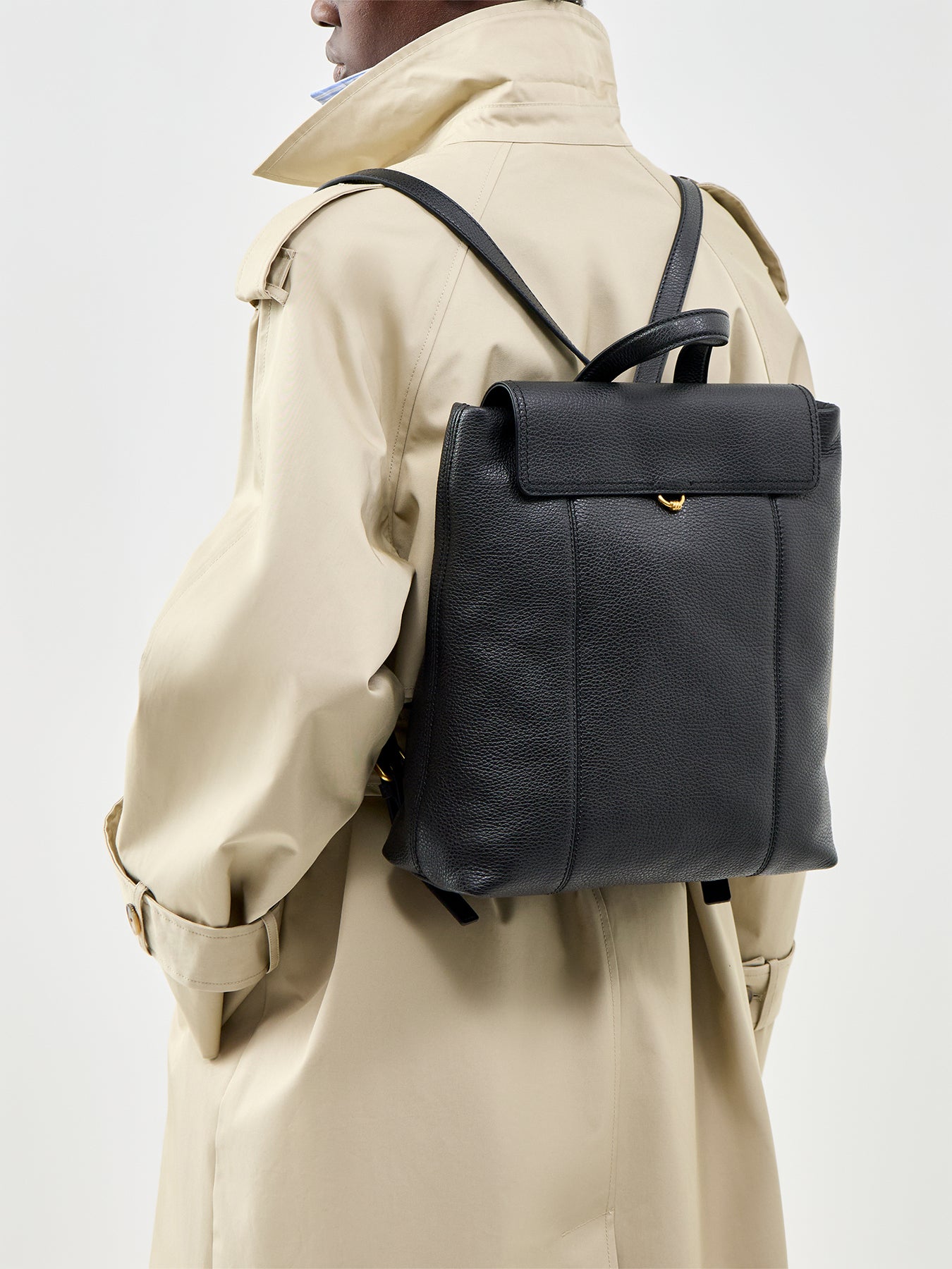 Vicky Leather Backpack Black