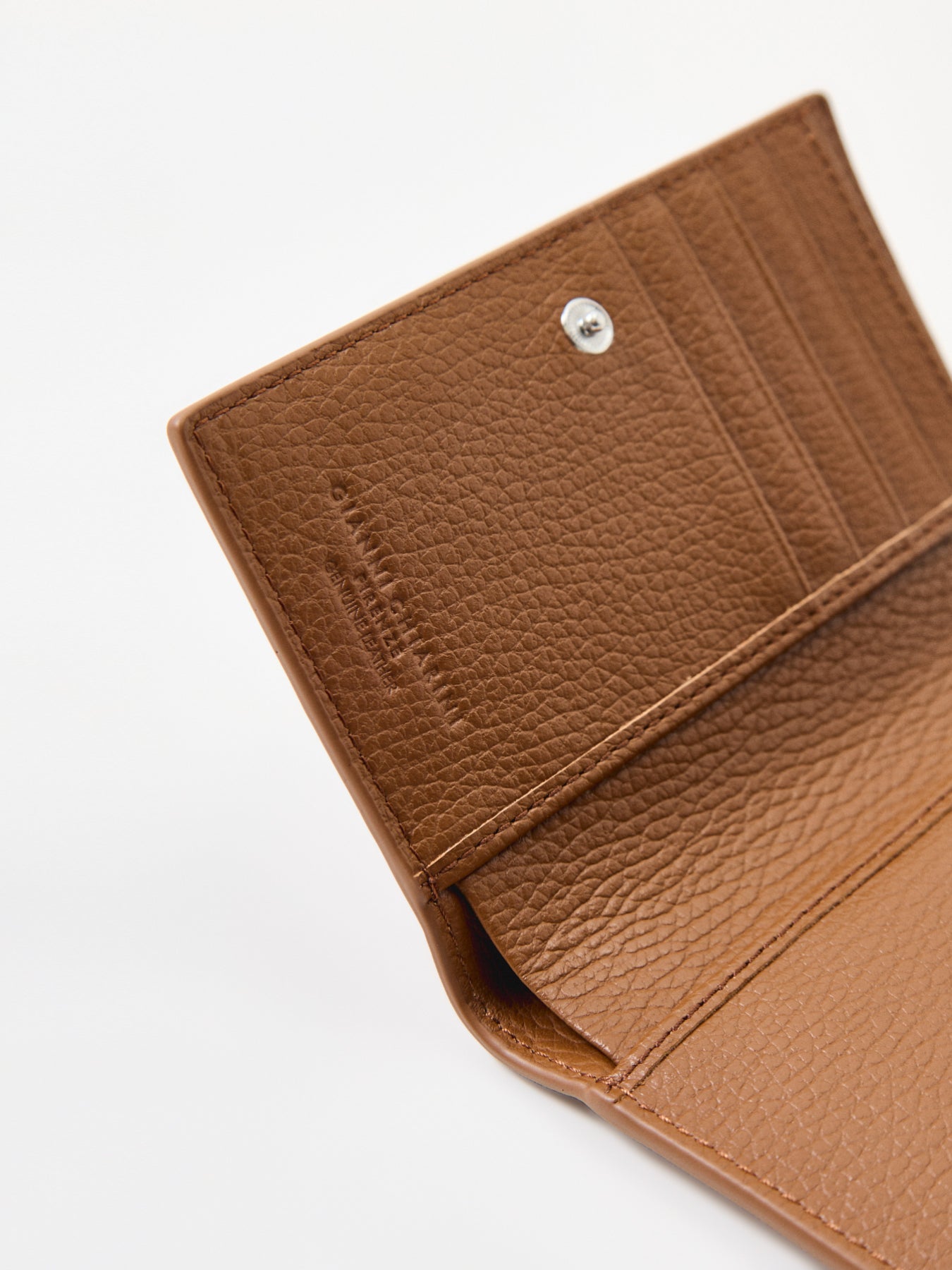 Grana Dollaro Zip Top Wallet Tan
