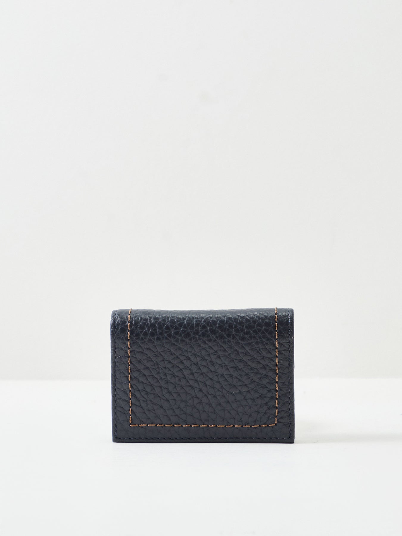 Bubble Leather Card Holder Brown